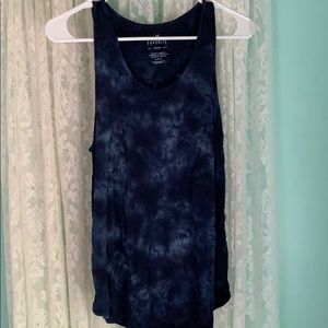 blue tie dye american eagle tank top
